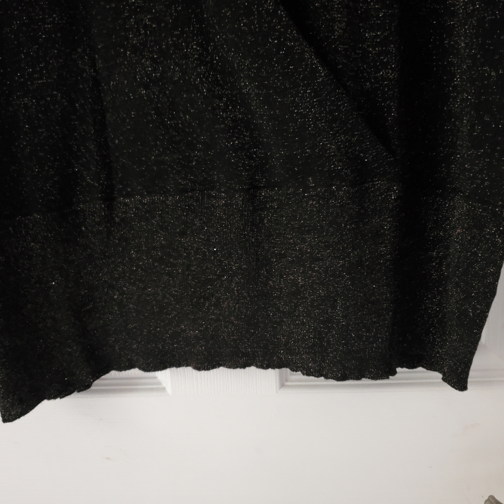 Dressy Plus Size Blouse. Black With Bronze Shimmer In It - Picture 5 of 8